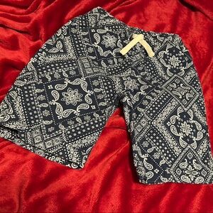 Black and White Bandana Print Pants